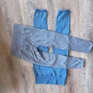 NWOT...2 PAIR INDIGO DISTRESSED SEAMLESS LEGGINGS. XL